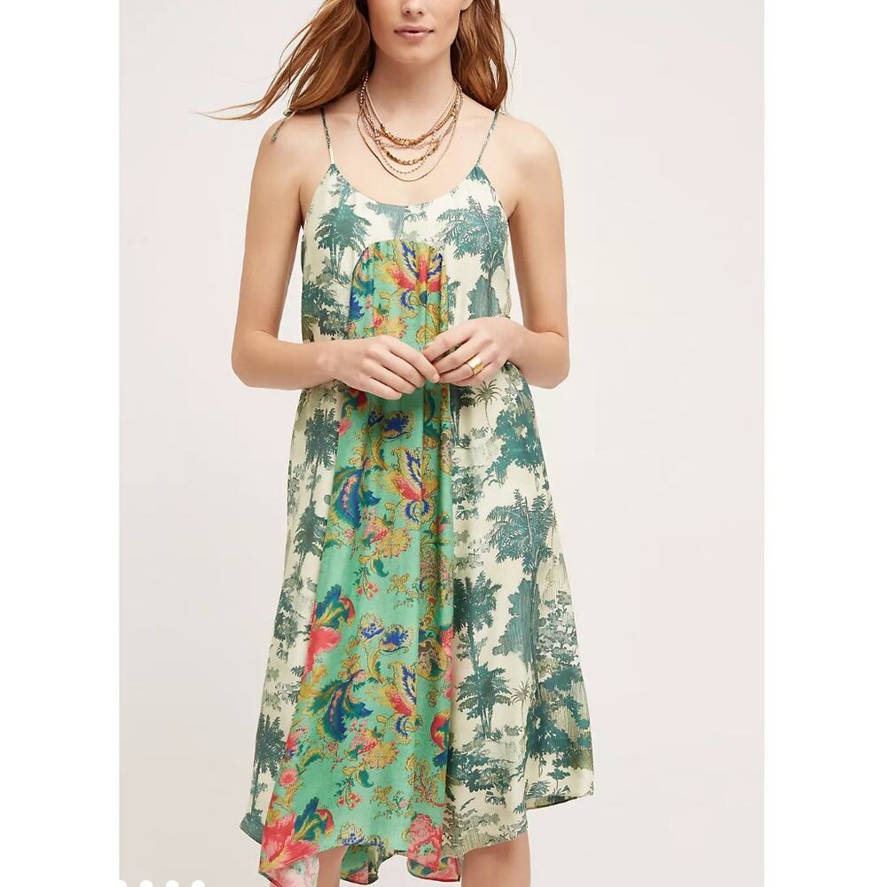 Anthropologie | Maeve Santee Palm Dress size small